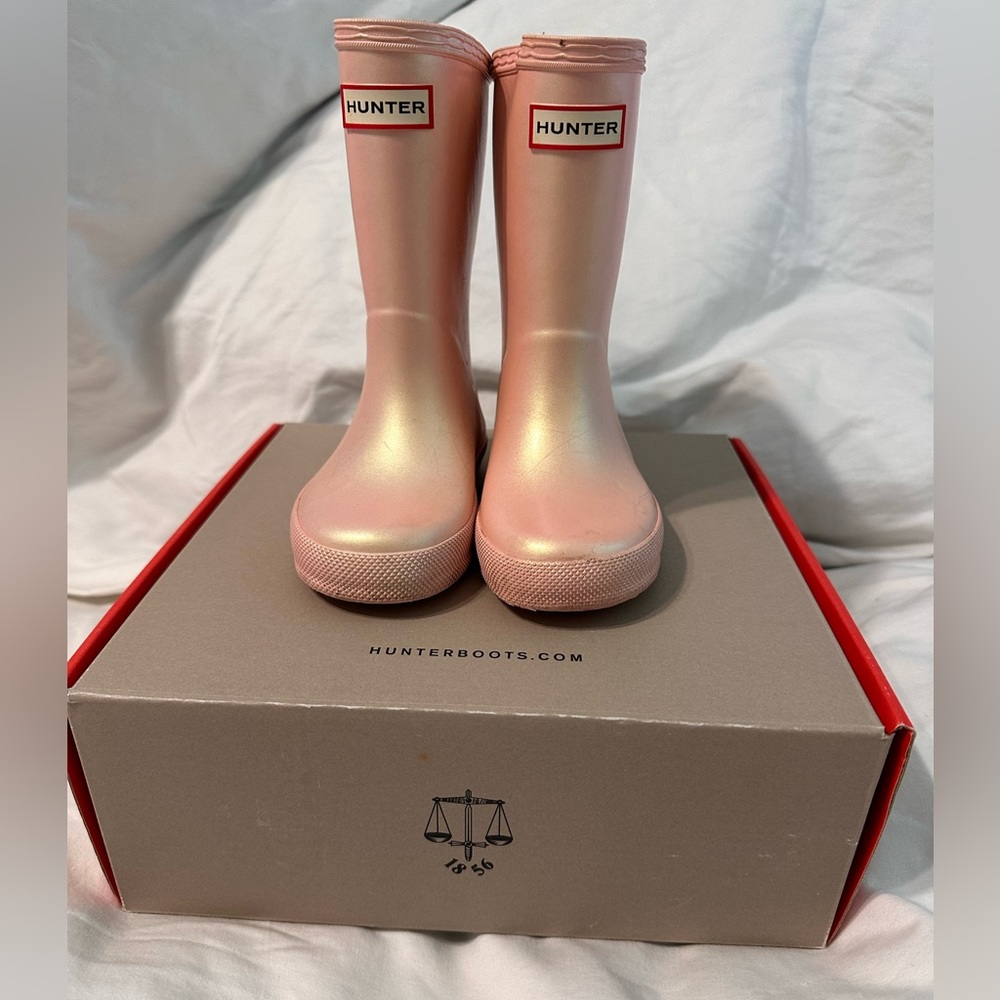 Hunter original kids first classic nebula rain boot size 7T